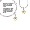 Large September - Blue Crystal Gold Tone Heart Clip On Charm