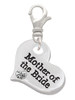 Large Mother of the Bride Heart Clip On Charm