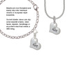 Large ''Aunt'' Heart with Clear Crystal Clip On Charm