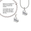 Large ''Daughter'' Heart with Clear Crystal Clip On Charm