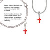 Small Red Crystal Cross Clip On Charm
