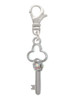 Trefoil Key with AB Crystals Clip On Charm
