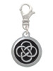 Celtic Knot in Black Circle Clip On Charm