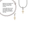 Gold Tone Small Crystal Cross Clip On Charm