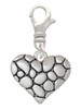 Pebble Heart Clip On Charm