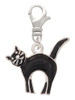 Black Standing Cat Clip On Charm