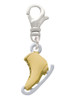 3-D Gold Tone Ice Skate Clip On Charm