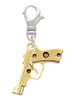 Gold Tone 9mm Handgun Clip On Charm