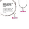 Hot Pink ''Peace'' with Heart Clip On Charm