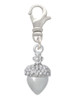 Small Acorn with Crystals Clip On Charm