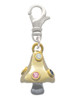 3-D Gold Tone Mushroom with Crystals Clip On Charm