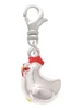 Chicken 3-D Clip On Charm