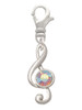 Medium Clef with AB Crystal Clip On Charm