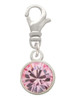 10mm Light Pink Oktant Crystal Drop Clip On Charm
