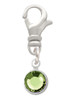 Crystal Lime Green Channel Drop Clip On Charm