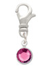 Crystal Hot Pink Channel Drop Clip On Charm