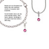 Crystal Hot Pink Channel Drop Clip On Charm