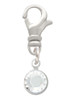 Crystal Clear Channel Drop Clip On Charm