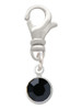 Crystal Black Channel Drop Clip On Charm