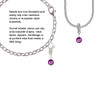 Crystal Purple Channel Drop Clip On Charm