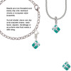 Small 3-D Teal Present with Bow Clip On Charm
