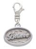 Believe - Oval Seal Clip On Charm