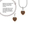 Brown & Black Heart with Orange Ruffles Clip On Charm