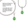 Lime Green Easter Egg with Color Crystal Band Clip On Charm