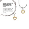 Gold Tone AB Crystal Open Heart Clip On Charm