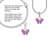 Hot Pink & Purple Butterfly Clip On Charm