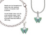 Lime Green & Blue Butterfly Clip On Charm