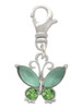 Butterfly with Green Wings Clip On Charm