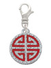 Red Chinese Blessing Clip On Charm
