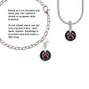 Maroon Paw on Black Disc Clip On Charm
