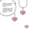 Baby Girl Pink Heart with Baby Feet Clip On Charm