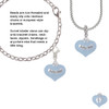 Baby Boy Blue Heart with Baby Feet Clip On Charm