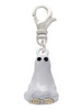 3-D Ghost with Black Crystals Clip On Charm