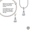 3-D Ghost with Black Crystals Clip On Charm