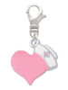 Pink Heart with Nurse Hat Clip On Charm