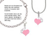 Pink Heart with Nurse Hat Clip On Charm