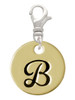 Large Gold Tone Disc Letter - B - 3/4'' Clip On Charm