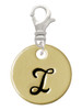 Large Gold Tone Disc Letter - I - 3/4'' Clip On Charm