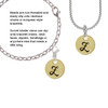 Large Gold Tone Disc Letter - Z - 3/4'' Clip On Charm