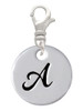 Large Script Letter - A - 3/4'' Disc - Clip On Charm