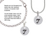 Large Script Letter - F - 3/4'' Disc - Clip On Charm