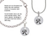 Large Script Letter - R - 3/4'' Disc - Clip On Charm