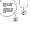 Large Script Letter - S - 3/4'' Disc - Clip On Charm