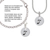 Large Script Letter - T - 3/4'' Disc - Clip On Charm