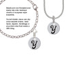Large Script Letter - Y - 3/4'' Disc - Clip On Charm
