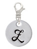 Large Script Letter - Z - 3/4'' Disc - Clip On Charm